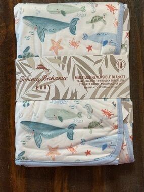 Tommy Bahama Baby Multi-Use Blanket+Swaddle+Stroller Cover+Nursing Cover NWT